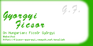 gyorgyi ficsor business card